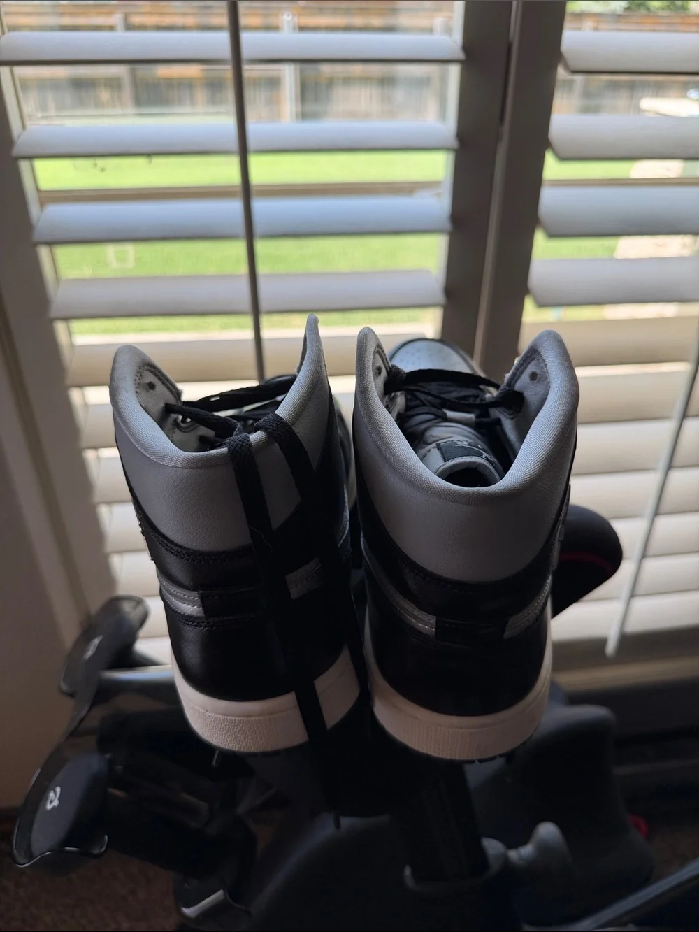 Jordan High-Top Sneakers in Black and Gray